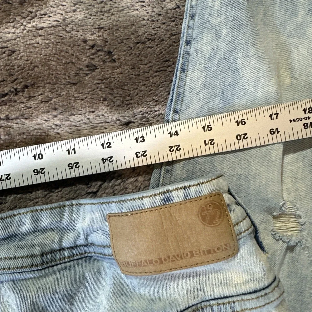 Buffalo David Bitton Max-X Skinny Stretch Jeans Men's 33x32 Blue Distressed